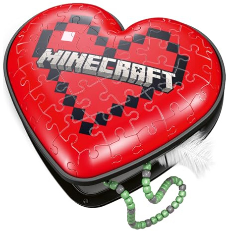 Ravensburger 3D Puzzle 11285 - Herzschatulle Minecraft - 54 Teile - Aufbewahrungsbox für Erwachsene und Kinder ab 8 Jahren