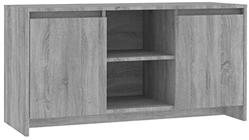vidaXL TV Cabinet Home Bedroom Living Room Furniture Stereo Hifi Low Plasma Storage Cabinet Lowboard TV Table Unit Stand Grey Sonoma Chipboard