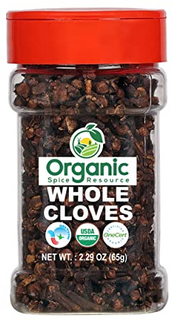 Organic Whole Cloves | 2.29 oz or 65g | USDA Organic Approved | Vegan | Non-GMO, All Natural Blend - 100% Raw and Natural from India, by SHOPOSR
