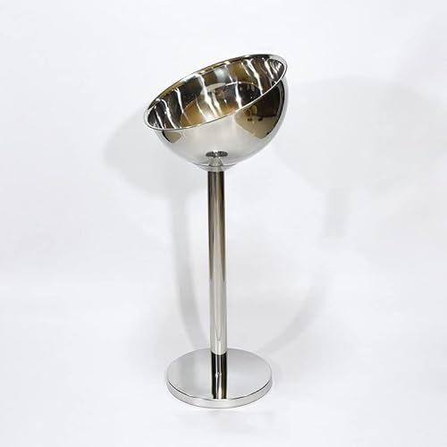 MOOWI Eiskübel Eile Eimer Vertikal mit Rack Champagner Eimer Verdickter Edelstahl EIS Weinbecken Bar Ware Beverage Barware Zubehör Hält eiskalt und trocken (Color : C)