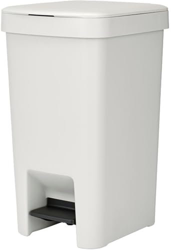 Brabantia StepUp Poubelle à pédale Gris clair Capacité 16 l