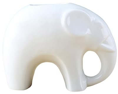 Toddmomy Ceramic Elephant Blumentopf Weißer Übertopf Für Sukkulenten Und Pflanzen Dekoratives Pflanzgefäß Für Zuhause Und Büro Groß Skandinavisches Design
