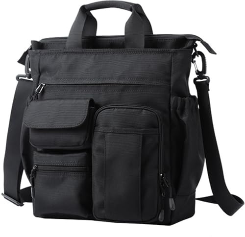 Lizbin Umhängetasche, Arbeitstasche Herrentasche Herren Umhängetasche Herren Reisetasche, Laptop-Aktentaschen für Herren, Geldbörse mit mehreren Taschen für das Arbeitsgeschäft (Schwarz)