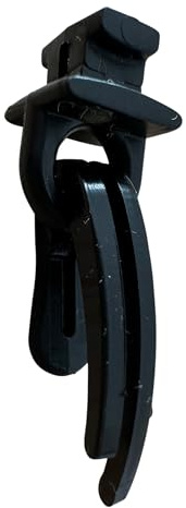 rewagi 100 Drehgleiter PIR & 100 Gardinenhaken doppelt - weiß, schwarz (schwarz) - Laufnut 5,8 – 6,3 mm