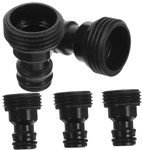 YARNOW 5pcs Faucet to Hose Quick Connect Fittings Garden Water Inlet Hose Connector Black Washing Machine Adapter for Portable Washer Outdoor Watering
