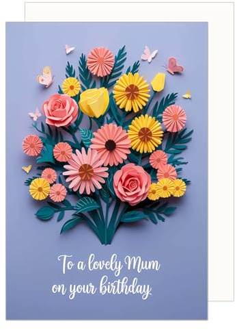 Edition Seidel Premium Geburtstagskarte mit Umschlag. Glückwunschkarte Grußkarte Karte Geburtstag Happy Birthday Mutter Mama Blumen (G3758 SW025)