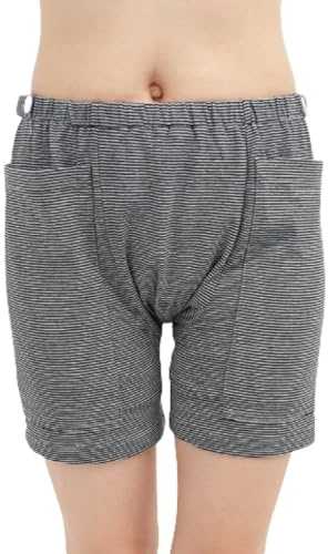 WEEOATAR Pantalones para el cuidado de la incontinencia, pantalones de catéter de drenaje urinario, ropa interior con bolsillos dobles para nefrostomía, catéteres suprapúbicos y biliares (hombre