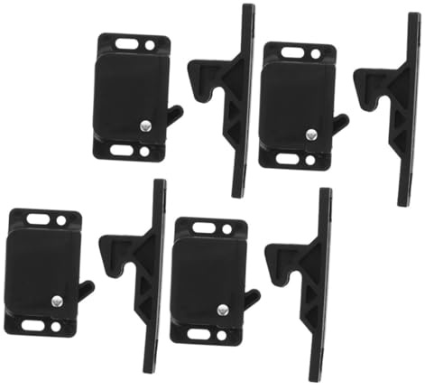 DIYEAH 4juego Pestillo Lateral De Cierre Rápido Para Armarios Unidades Para Autocaravanas y Muebles Mecanismo De Apertura Pull-to-open y Resorte