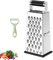 Râpe à Fromage 4 Faces en Acier Inoxydable avec Éplucheur Universel – Ensemble de Râpe de Cuisine et Éplucheur pour Légumes, Fromage, Pommes de Terre