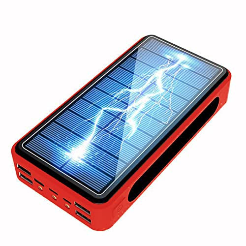 Chargeur Solaire Portable sans Fil Power Bank 100000mAh Solar - Batterie Externe Solaire avec indicateur d’état LED et Lampe de Poche LED, Chargeur Portable Haute capacitéRe