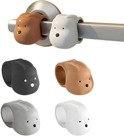 Geräuschreduzierender Türgriffschutz, Silikon Türstopper Klinke, Türklinkenpuffer, 4STK Hasenförmiger Türgriff Schutz, Türgriff Stopper Geeignet, Türgriff-Stoßstange für Kinderzimmer, Küche (Farbe 1)
