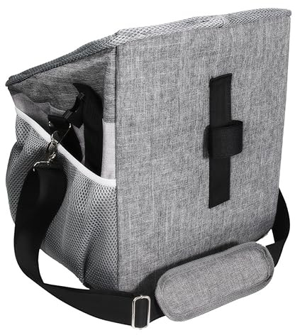 POPETPOP Detachable Oxford Pet Carrier Bike Pet Basket Dog Carriers Mesh Liner Comfortable Travel