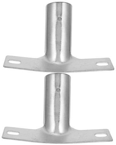 POPETPOP 2pcs Metal Broom Handle Bracket Replacement Fit Telescoping Extension Pole Attachments for Floor Cleaning Easy to Install Durable Mop and Broom Head Connector Accessories
