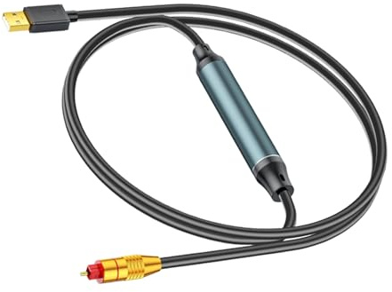 Convertitore audio ottico – Adattatore audio USB portatile | Cavo di segnale digitale compatto per computer, laptop, proiettore, TV Box, apparecchiature da gioco, dispositivi di registrazione, accesso