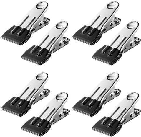 8 Pezzi Mollette Acciaio Inox, Mollette In Metallo Resistente, Multifunzione Mollette Per Bucato,Mollette Bucato Antisegno,Per Calze, Vestiti E Asciugamani,Fotografie E Conservazione