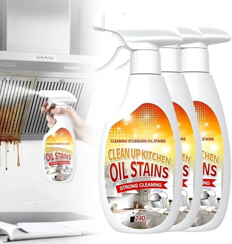 Kitchen Cleaner, 2026 New Strong Oil Detergent Lemon Cleaner, Multi-Purpose Heavy Duty Degreaser, Kitchen Spray for Cleaning Up Kitchen Oil Stains, Stain Remover for Stove, Range Hood (240ml) (3)