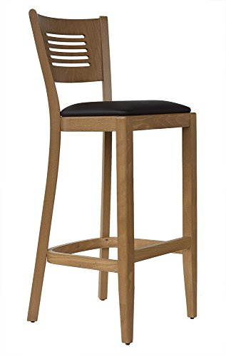 abritus Barhocker TBG004 Holz Buche Höhe 78cm, Honig-Eiche mit Polstersitz