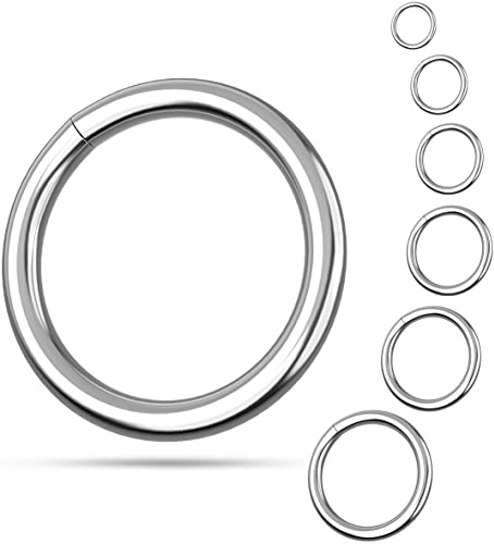 O-Ringe Stahl | wählbar: 12-50mm / 10-50 Stück | Rostschutz | robust und langlebig | silberfarbene Rundringe | Stahlringe sind vernickelt | Metallringe (Innendurchmesser 20mm - 10 Stück)
