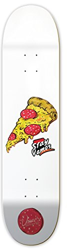 Vamos Skateboards | Premium Skateboard Deck | 100% Canadian Hardrock Maple | mit Griptape | Diverse Größen und Designs (8,0, Pizza)