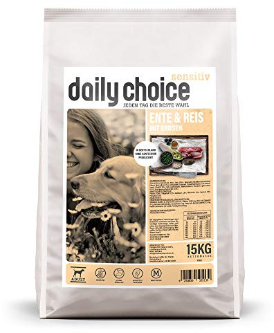 DAILY CHOICE – Ente Adult Sensitiv | Trockenfutter mit natürlichen Zutaten und wertvollen Superfoods für ausgewachsene Hunde. Alleinfutter ohne Zusatzstoffe im Beutel | 30kg Ente