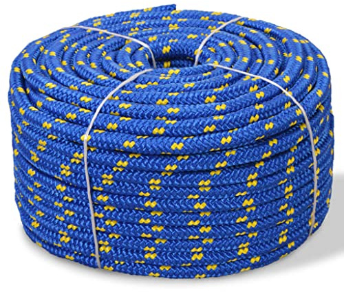 vidaXL Bootsseil Polypropylen 8mm 100m Blau Ankerleine Festmacher Tauwerk Seil
