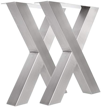KTC Tec Tischgestell Edelstahl Tux 100x100 990 Kufen Tischuntergestell 1000, 2 STK