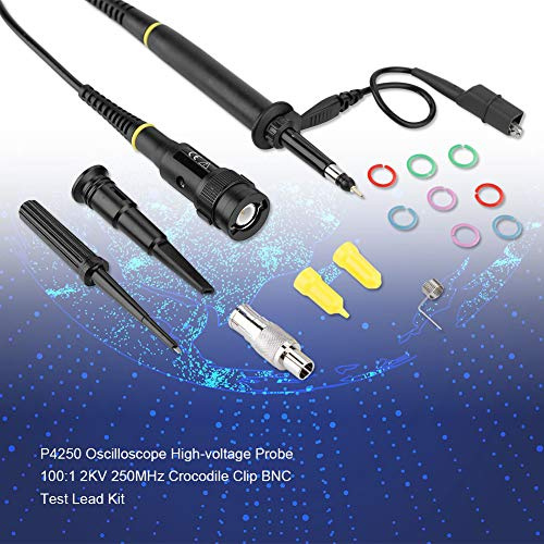 Sonde, Kit de Fils de Test BNC pour sonde d'oscilloscope, 100: 1 2KV P4250 Sonde Haute Tension pour oscilloscope numérique Clip de Crocodiles Clip Clip Kit de Fils de Test