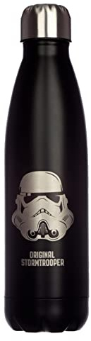 Puckator The Original Stormtrooper wiederverwendbare isolierte Edelstahl Trinkflasche 500ml - Schwarz