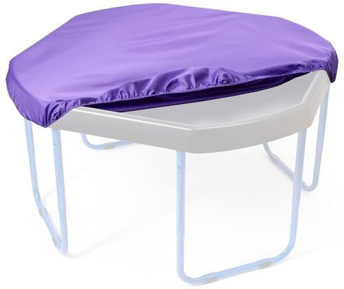 Springboard Tuff Tray Cover - Water-Repellent Mixing Tray/Sand Pit/Tuff Tray Cover with Strong Elastic Edges and Lightweight, Durable Design in Purple - 97 x 97 x 7cm
