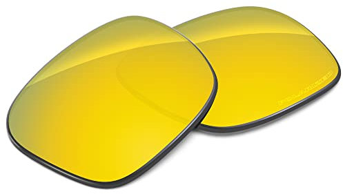 Tintart Lentes de rendimiento compatibles con Oakley Sliver XL Polarizadas Etched, Amarillo dorado - Polarizado, Talla única