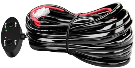 AUXTINGS LED Lichtleisten Kabelbaum, 16 AWG universeller LED Kabelbaum mit 12V 40A Relais, zwei Ein/Ausschaltern zum Umschalten zwischen verschiedenen Modi, 1 Kabel