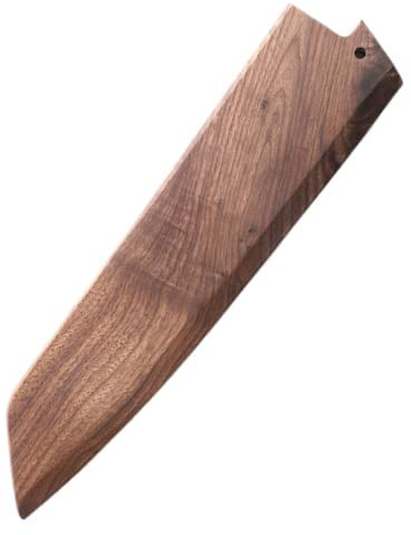 Aibote Hecho a Mano de Madera de Nogal Negro Natural Japonés Kiritsuke Cuchillo de Chef Funda Magnética para Cuchillos Funda Protectora de Madera (8 pulgadas,Straight Entrance)
