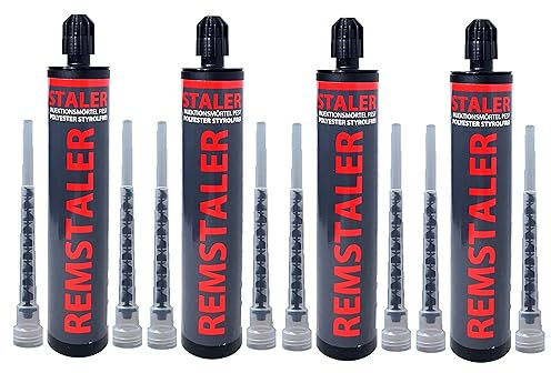 4x Remstaler VERBUNDMÖRTEL 300ml | -HÖCHSTE QUALITÄT- made in GERMANY | Injektionsmörtel | Montagemörtel | STYROLFREI