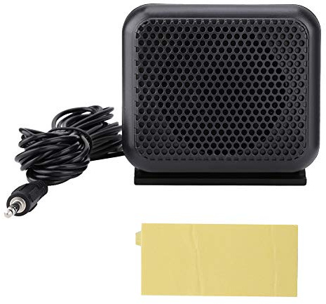 flexman NSP 100 Mini Außenlautsprecher, 3 W Mobilfunkmikrofon, Kabelgebundener Externer Lautsprecher, Tischlautsprecher mit 3,5 mm Stecker für Autoradiosender (3,15 X 2,83 X 1,69 Zoll)