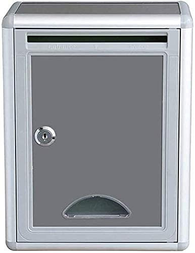 Retro-Briefkasten, Vorratsglas, Briefkasten, Wandbriefkästen, Briefkasten, Wandmontage, Vorschlagskasten aus Aluminium mit Schloss, Spendenbox, Sammelurne, Wahlurne, Schlüsselabwurf