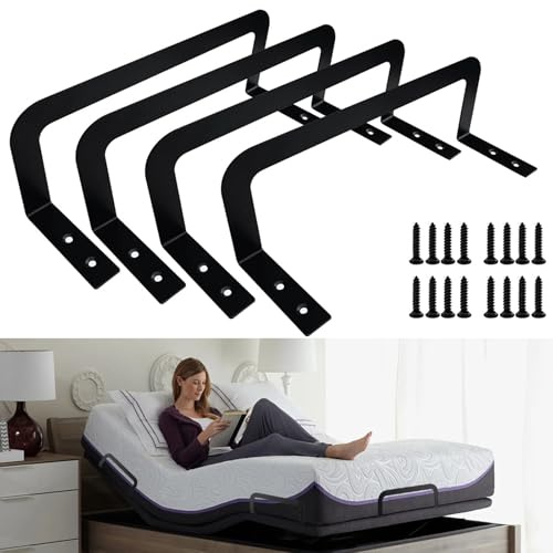 ANTEISI 4 Pieces of Mattress Slide Stopper,Suitable for Adjustable Beds,Platform Beds,Rv Mattresses and So On.(Black)