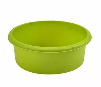Vision4ever 1Pcs Green 8 litres Plastic Large Round Bowl Washing Up Basin Sink Tidy Kitchen Basin Sink Tidy for Home and Kitchen