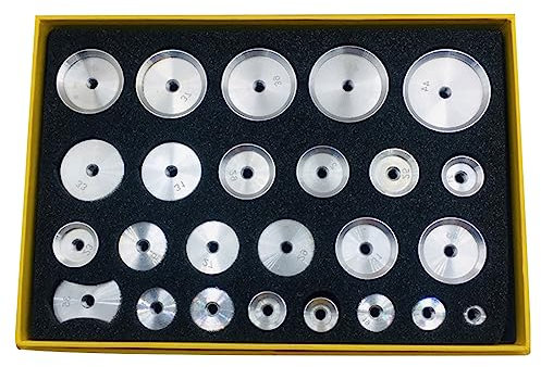 MARCBUSE 25 Stück Uhrenpresse, Uhrengehäuse, Uhrenabdeckung, Verschlussmaschine, Reparaturwerkzeug, Zubehör