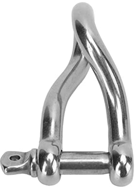 Senrusa Manille torsadée en Acier Inoxydable de 12 mm, avec goupille à vis, Haute résistance à la Rupture, pour Yachts Marins, Bateaux Rapides
