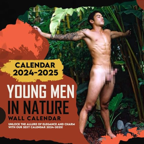 Young Men in Nature Wall Calendar 2024-2025: 16 Months of The Animal from Sep 2024 to Dec 2025,Square 8.5 x 8.5 Inches Gift For Organizing & Planning