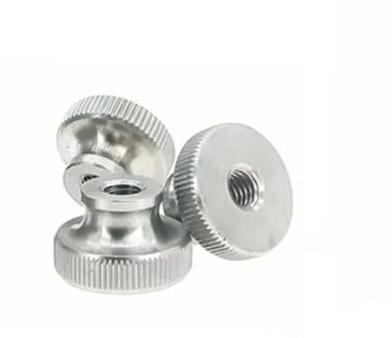 LDHNFBYV Écrou à Main moleté à tête Haute en Acier Inoxydable 304 GB806, 1 à 10 pièces, Clou décoratif publicitaire M2-M10(Through Hole,M2 10PCS)