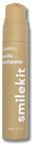 Smilekit® Smaksatt tandkräm | Flourid | Blekning | 8 otroliga smaker | Tandläkargodkänd | Premium oral hygenin | Hälsosamt tandkött | sockerfri (en storlek, vanilj)