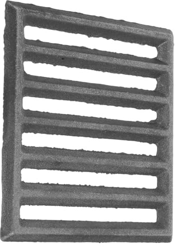 Ciieeo Cast Iron Bbq Grill Grate Heavy Duty Rectangle Plate 14x15cm Portable Fire Pit Replacement Part for Outdoor Camping and Fireplace Cooking