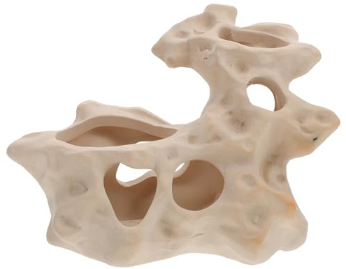 Toyvian Ornement pour Aquarium Cachette pour Poissons Décoration Aménagement Paysager pour Eau Douce Et Eau De Mer Fabriqué Céramique Et Résistant Décoloration