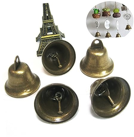 SEWACC 10piezas Campanas De Bronce Para Manualidades Con Asa Ergonómica Cascabeles Pequeñas y Livianas Para Decoración De Fiesta y Servicio De Llamadas Restaurantes