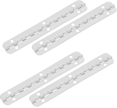 JUMPLAWN 4 Stück Klavierband Scharniere für Holzboxen Robuste Kontinuierliche Scharniere für Schmuckverpackungen Möbel und Fenster Einfache Installation und Leiser Betrieb