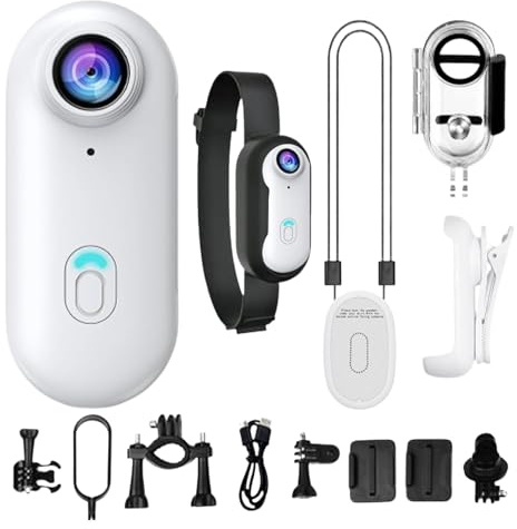 Daumen-Action-Kamera, Persönliche Action-Kamera, tragbares Vlogging-Gerät, 170-Grad-Weitwinkel, wasserdichte Kamera für Sport, Motorrad, Fahrrad, Radfahren, Fitnessstudio, Wandern, Outdoor-Reisen