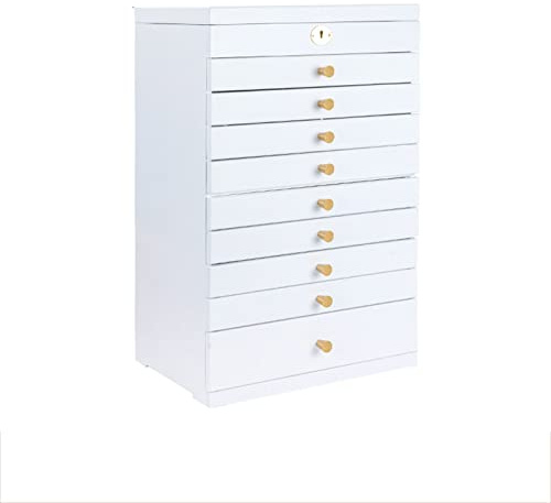 Schmuckschrank mit 10 Schubladen, Schmuckschrank mit 10 Schubladen, Aufbewahrungsschrank für Ohrringe, Halsketten, Armbänder, Mädchen, Geschenk