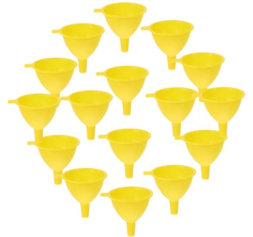 DIYEAH 20 piezas Embudos de Plástico Pequeños Reutilizables para Laboratorio y Cocina Diseño Duradero para Botellas de Cuello Estrecho para Cosmética Aceites Esenciales y Transferencia