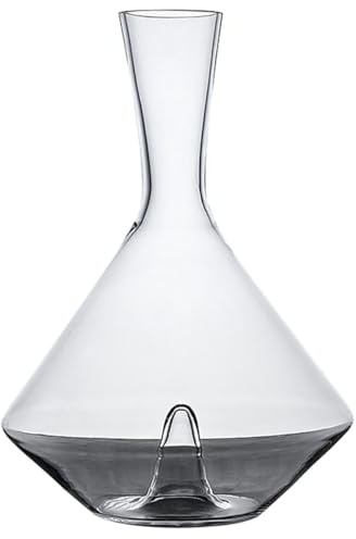 DOITOOL Carafe à Vin en Verre sans Plomb 1 Pièce Distributeur de Vin Rouge Base Antidérapante Décanteur Pratique pour Oxygénation Rapide Usage Domestique et Dégustation Raffinée